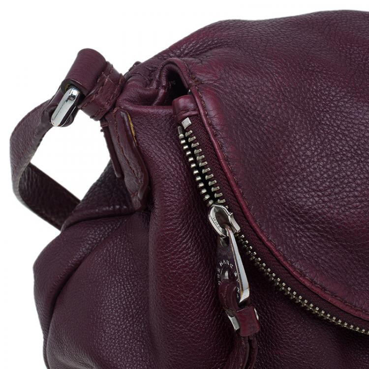 Pre Owned Marc by Marc Jacobs Burgundy Leather Classic Q Natasha Crossbody Bag