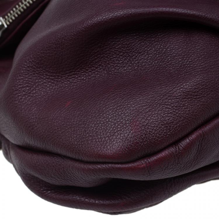 Pre Owned Marc by Marc Jacobs Burgundy Leather Classic Q Natasha Crossbody Bag