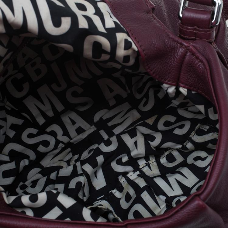 Pre Owned Marc by Marc Jacobs Burgundy Leather Classic Q Natasha Crossbody Bag