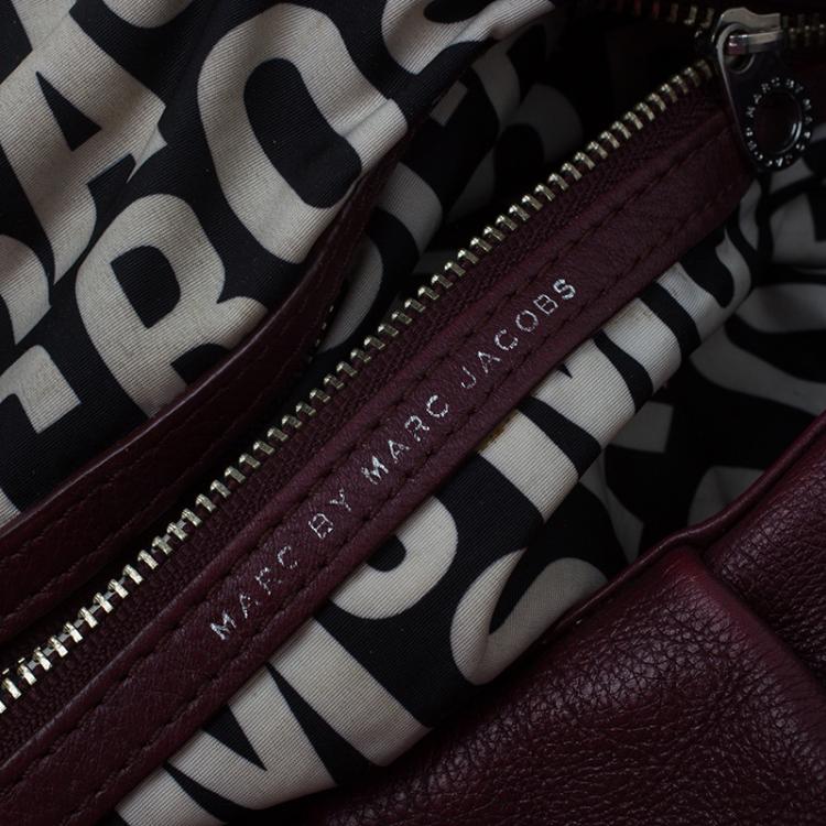 Pre Owned Marc by Marc Jacobs Burgundy Leather Classic Q Natasha Crossbody Bag