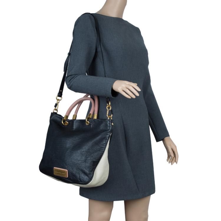 Pre Owned Marc by Marc Jacobs Tri Color Lizard Embossed Leather Too Hot to Handle Tote