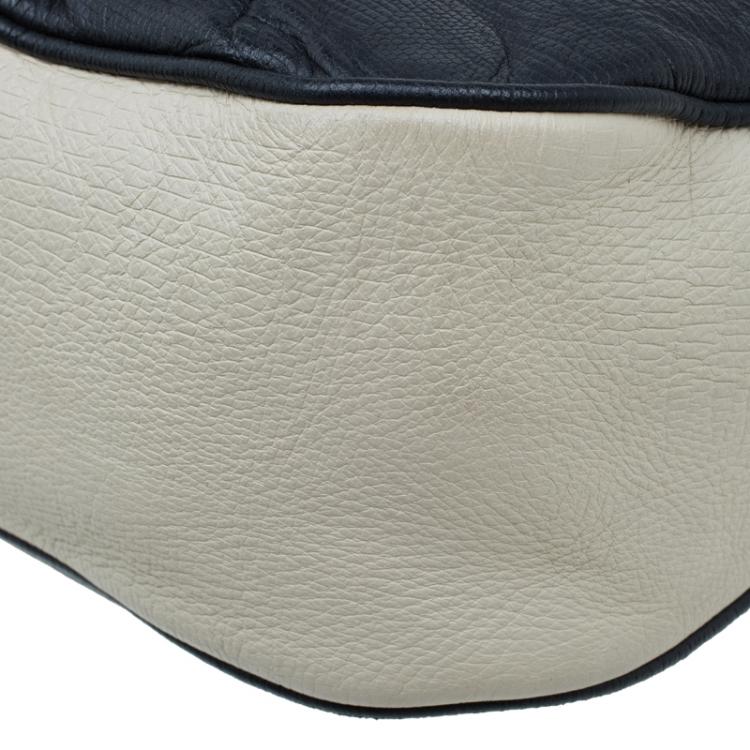 Pre Owned Marc by Marc Jacobs Tri Color Lizard Embossed Leather Too Hot to Handle Tote