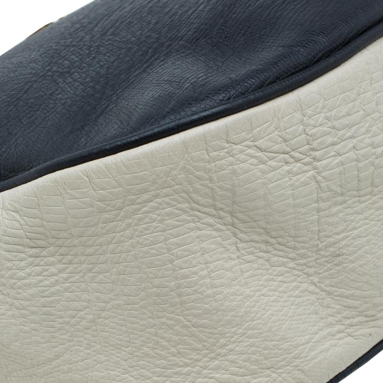 Pre Owned Marc by Marc Jacobs Tri Color Lizard Embossed Leather Too Hot to Handle Tote