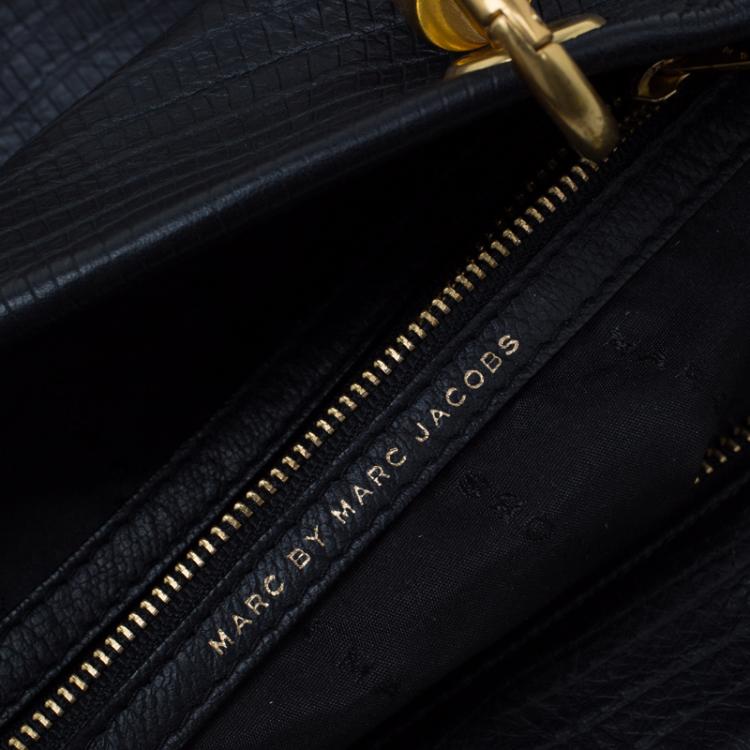 Pre Owned Marc by Marc Jacobs Tri Color Lizard Embossed Leather Too Hot to Handle Tote