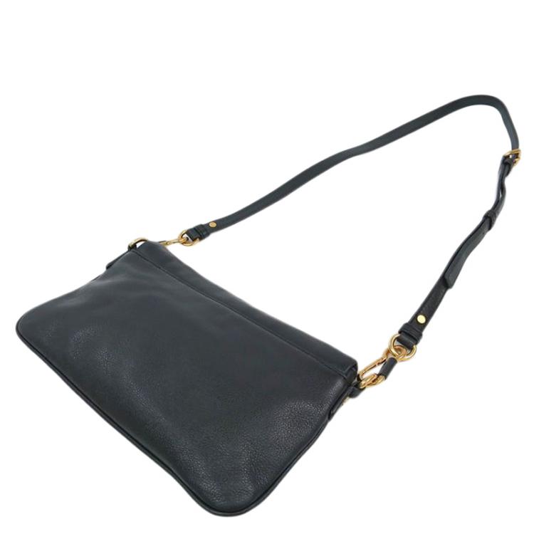 Pre Owned Marc by Marc Jacobs Black Leather Too Hot To Handle Percy Flap Shoulder Bag
