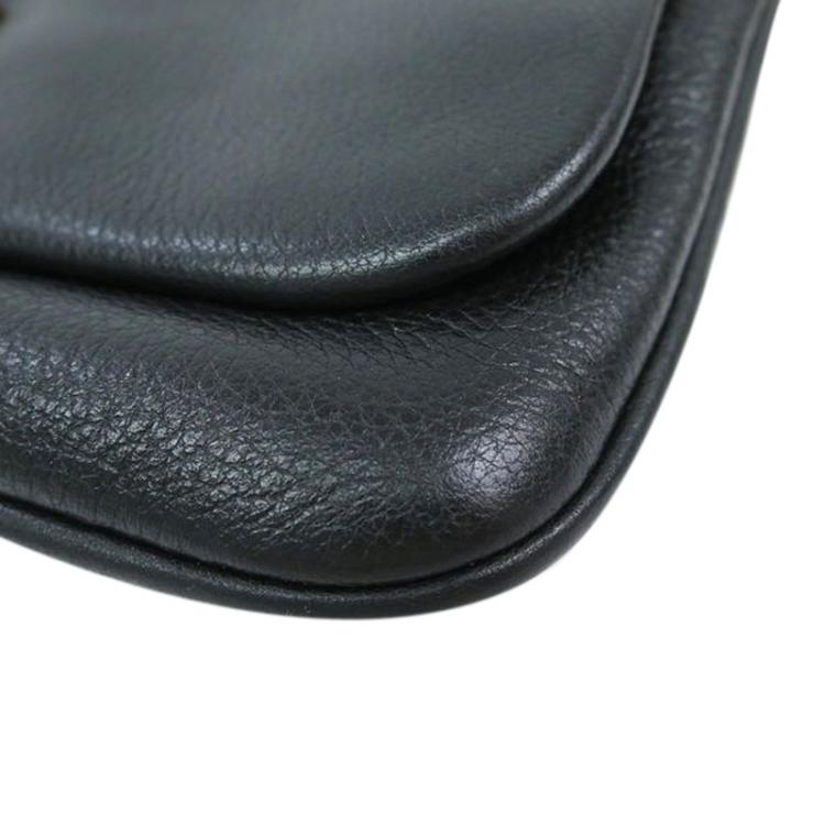 Pre Owned Marc by Marc Jacobs Black Leather Too Hot To Handle Percy Flap Shoulder Bag
