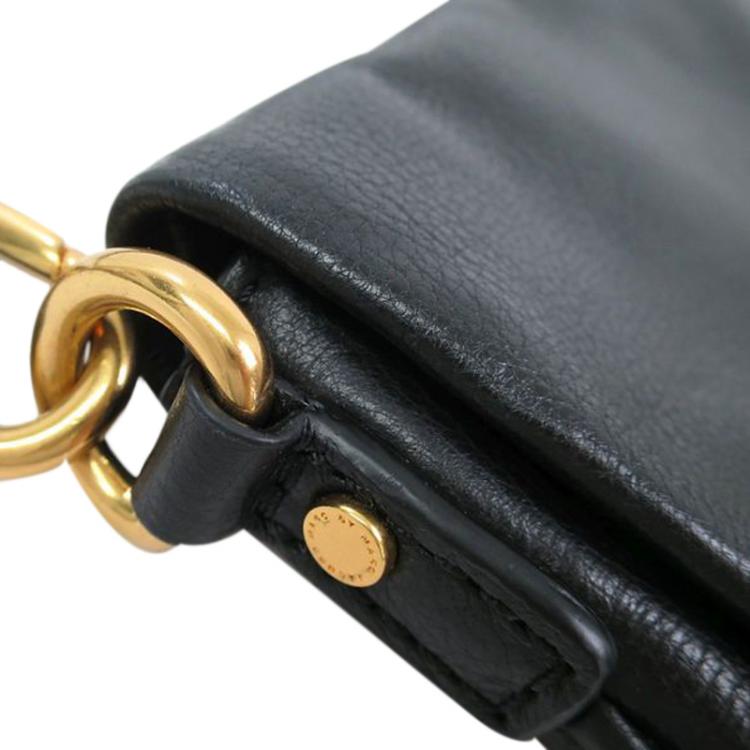 Pre Owned Marc by Marc Jacobs Black Leather Too Hot To Handle Percy Flap Shoulder Bag