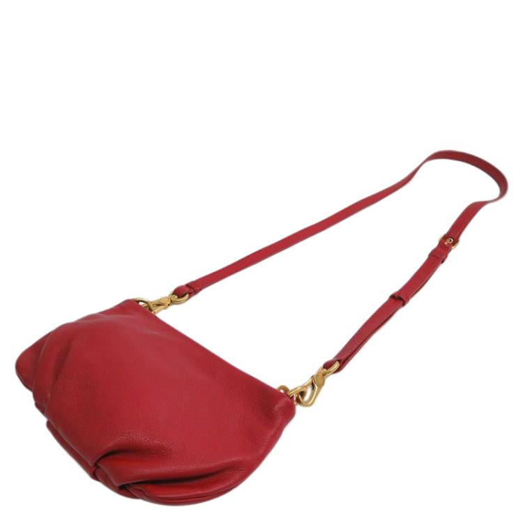 مملوكة مسبقًا Marc by Marc Jacobs Red Leather Classic Q Percy Crossbody Bag