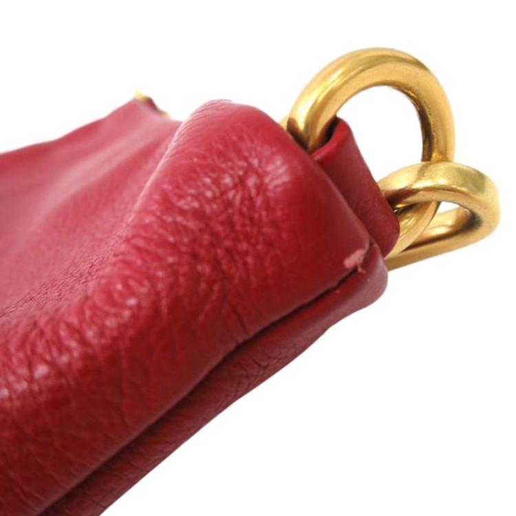 مملوكة مسبقًا Marc by Marc Jacobs Red Leather Classic Q Percy Crossbody Bag