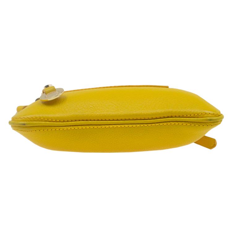 Pre Owned Marc by Marc Jacobs Yellow Pebbled Leather Crossbody Bag