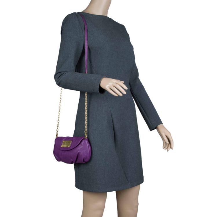 مملوكة مسبقًا Marc by Marc Jacobs Purple Leather Classic Q Karlie Crossbody Bag