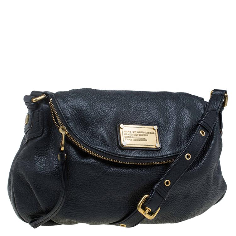 مملوكة مسبقًا Marc by Marc Jacobs Black Leather Classic Q Natasha Crossbody Bag