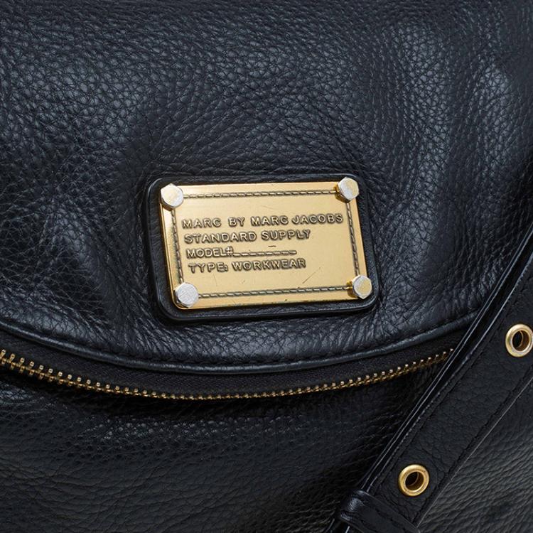 مملوكة مسبقًا Marc by Marc Jacobs Black Leather Classic Q Natasha Crossbody Bag