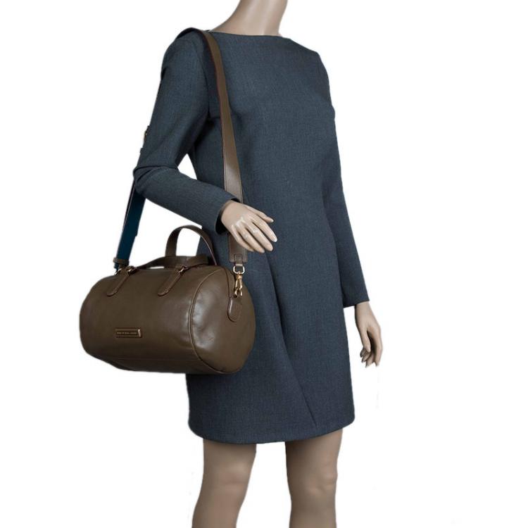Pre Owned Marc By Marc Jacobs Olive Green Leather Luna Satchel