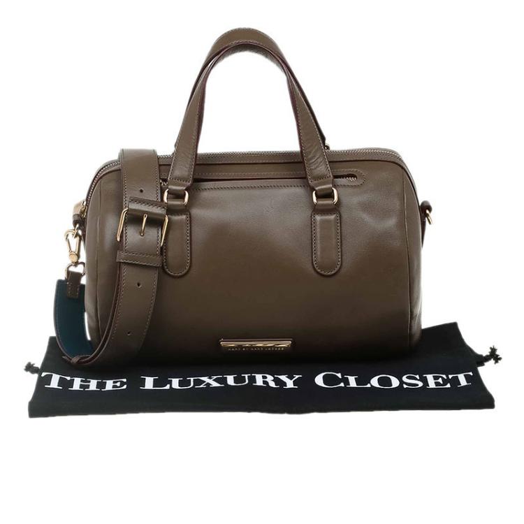 Pre Owned Marc By Marc Jacobs Olive Green Leather Luna Satchel