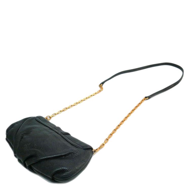 Pre Owned Marc By Marc Jacobs Black Leather Classic Q Karlie Crossbody Flap Bag