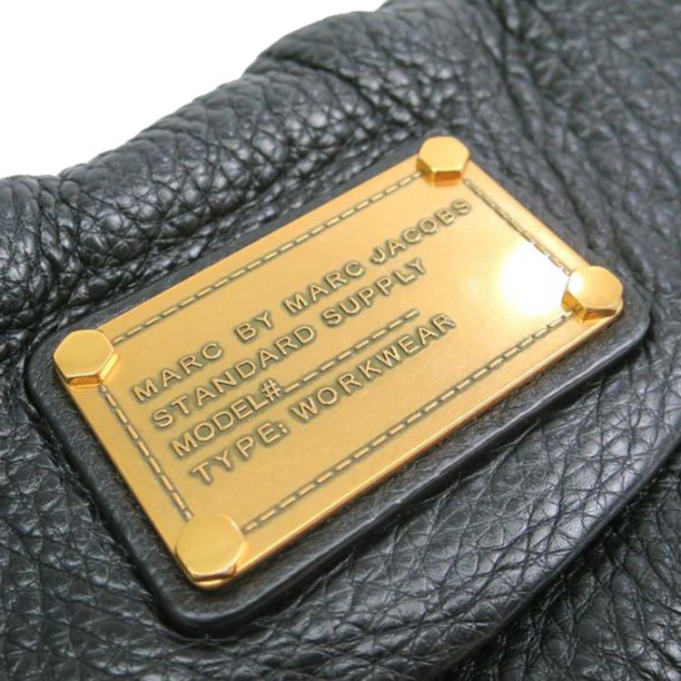 Pre Owned Marc By Marc Jacobs Black Leather Classic Q Karlie Crossbody Flap Bag