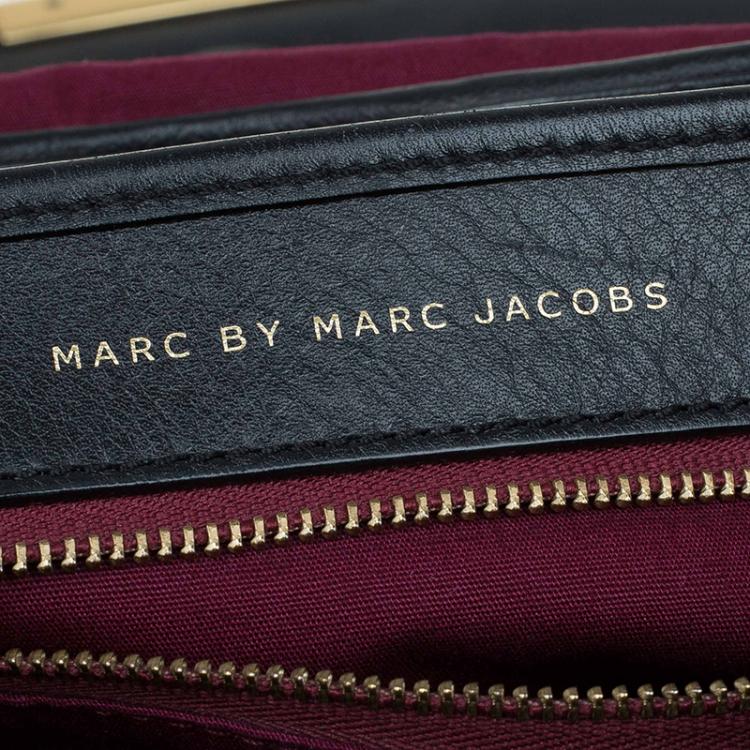 Pre Owned Marc By Marc Jacobs Black Leather Luna Messenger Bag