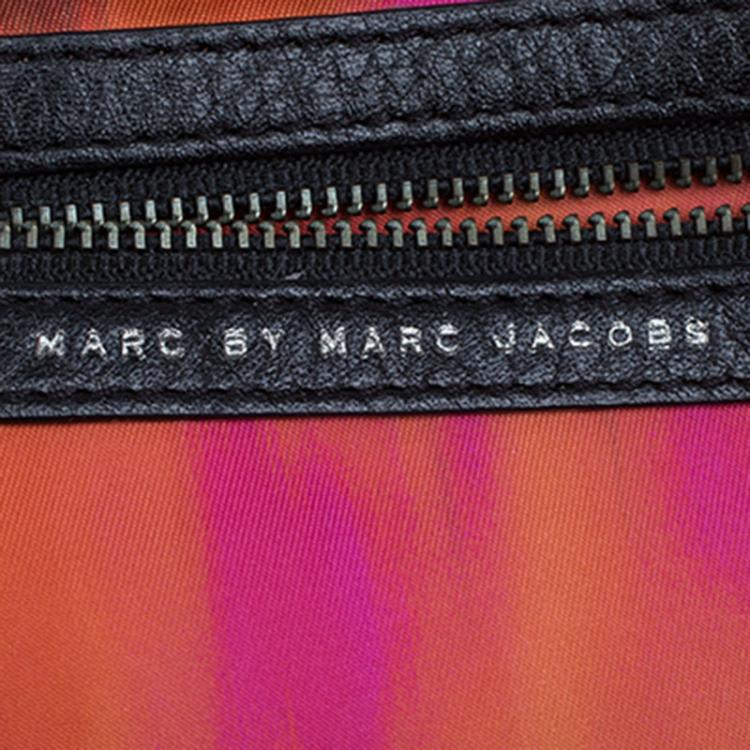 Pre Owned Marc by Marc Jacobs Black Leather Lock'n Roll Rue Satchel