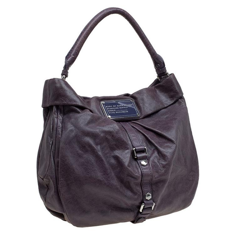 مملوكة مسبقًا Marc By Marc Jacobs Purple Leather Workwear Hobo