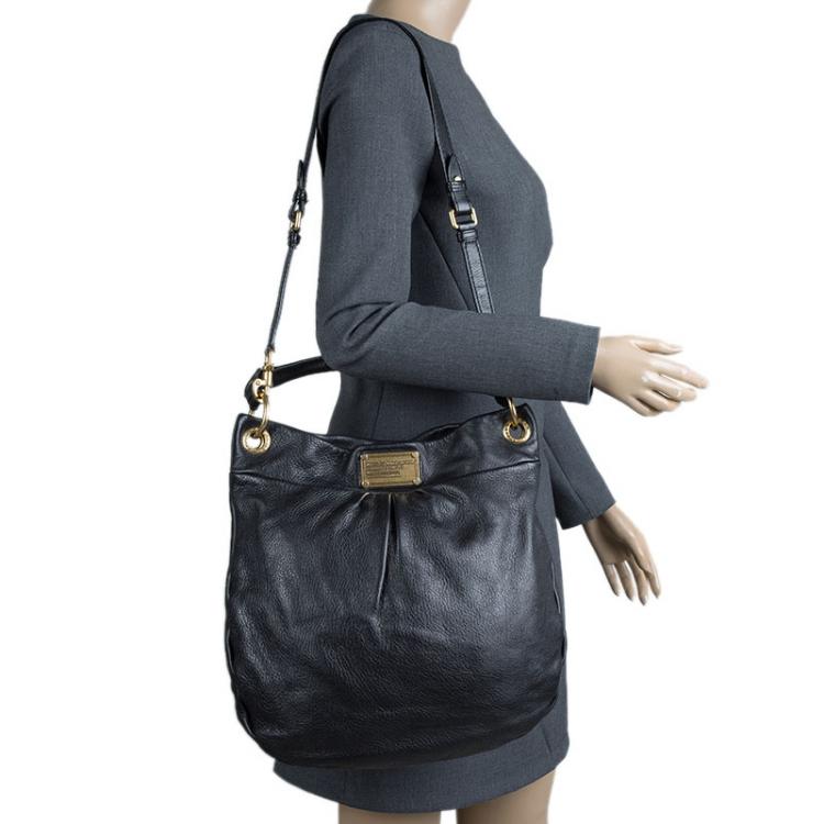 Pre Owned Marc by Marc Jacobs Black Leather Marchive Hilli Hobo