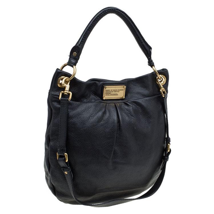 Pre Owned Marc by Marc Jacobs Black Leather Marchive Hilli Hobo