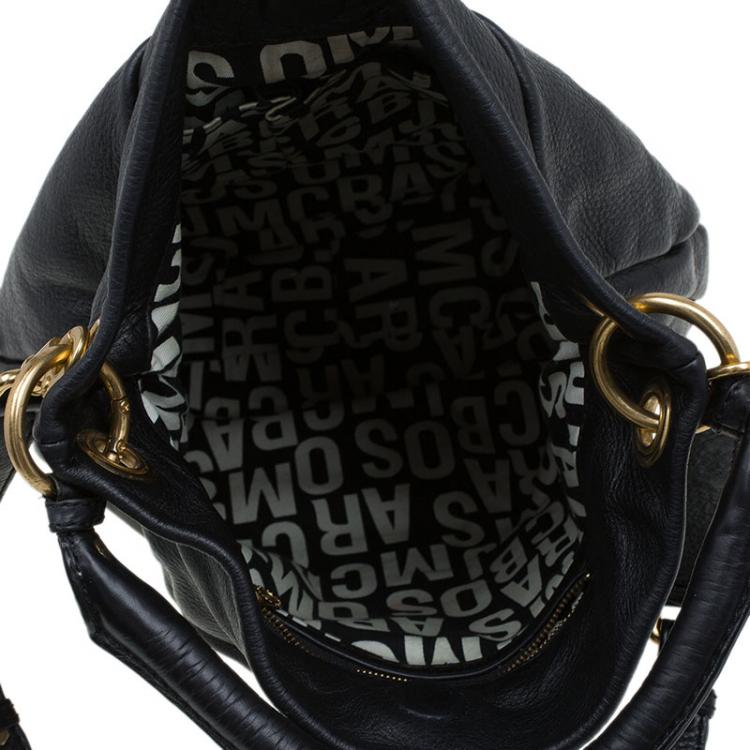Pre Owned Marc by Marc Jacobs Black Leather Marchive Hilli Hobo