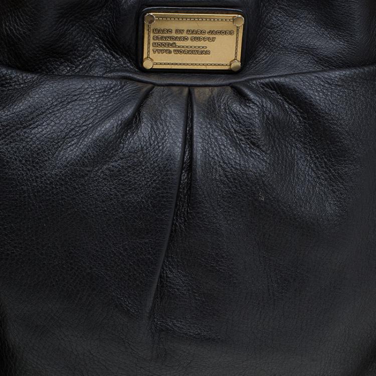 Pre Owned Marc by Marc Jacobs Black Leather Marchive Hilli Hobo