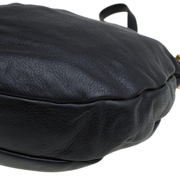 Pre Owned Marc by Marc Jacobs Black Leather Marchive Hilli Hobo