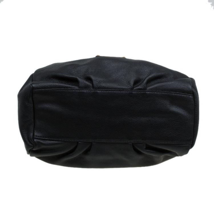Pre Owned Marc by Marc Jacobs Black Leather Classic Q Francesca Shoulder Bag