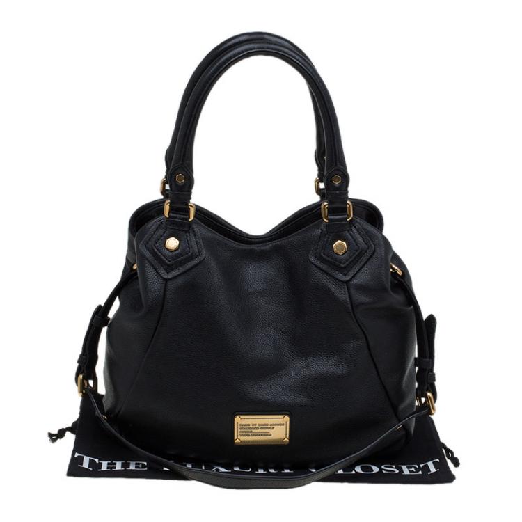 Pre Owned Marc by Marc Jacobs Black Leather Classic Q Francesca Shoulder Bag