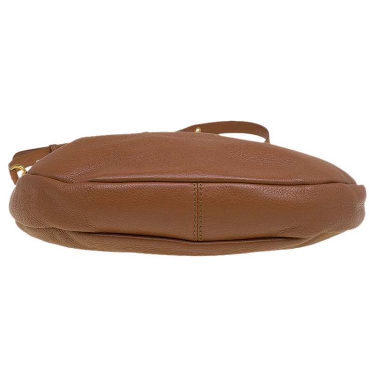 Pre Owned Marc by Marc Jacobs Smoked Almond Leather Classic Q Hillier Hobo