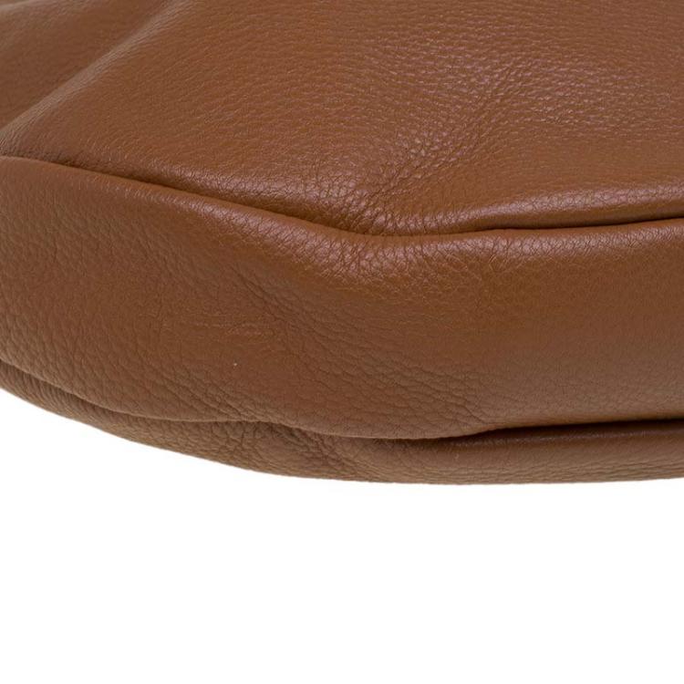 Pre Owned Marc by Marc Jacobs Smoked Almond Leather Classic Q Hillier Hobo