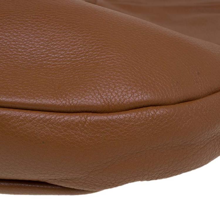 Pre Owned Marc by Marc Jacobs Smoked Almond Leather Classic Q Hillier Hobo