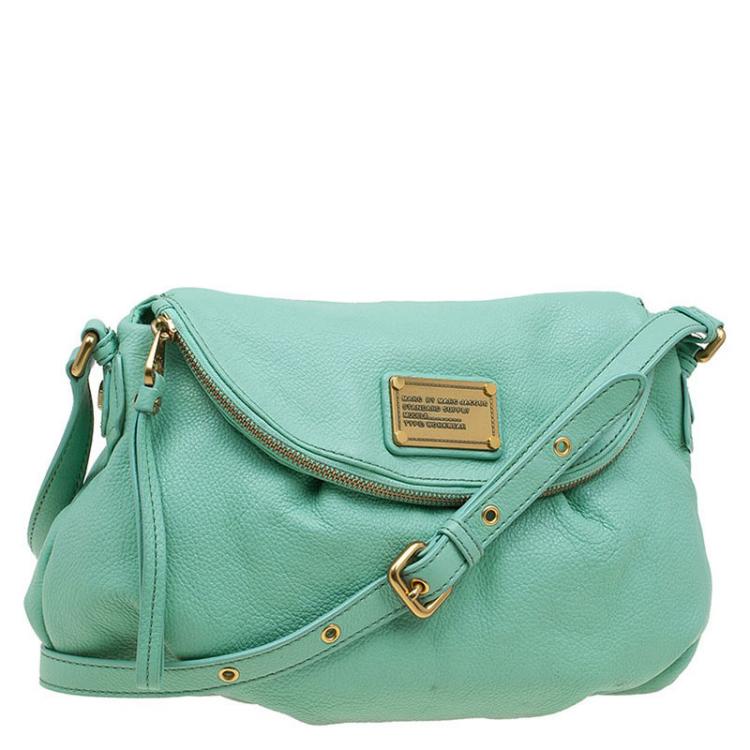 Pre Owned Marc by Marc Jacobs Spring Green Leather Classic Q Natasha Crossbody Bag