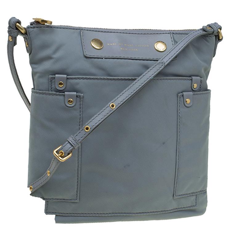Pre Owned Marc by Marc Jacobs Grey Nylon Preppy Sia Crossbody Bag