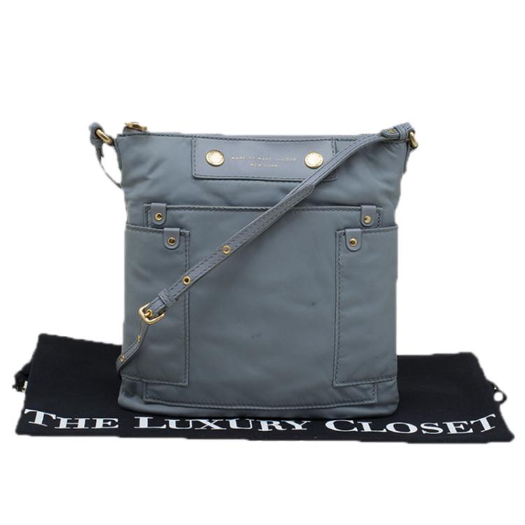 Pre Owned Marc by Marc Jacobs Grey Nylon Preppy Sia Crossbody Bag