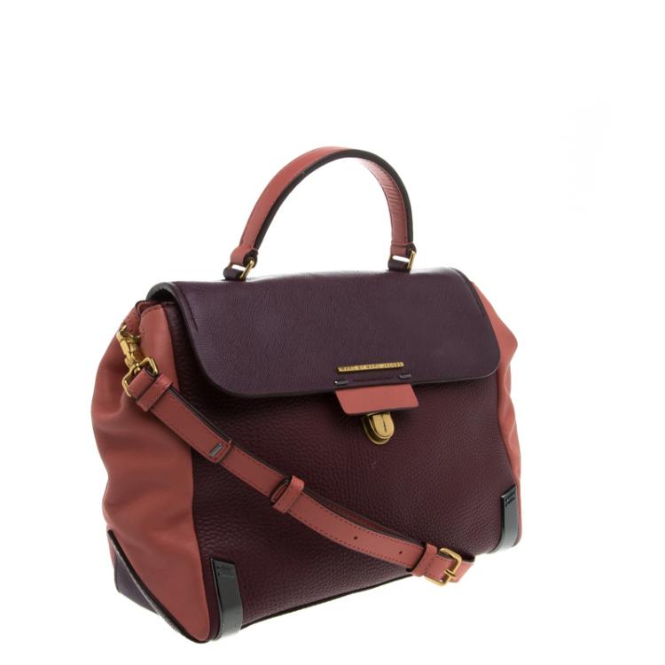 Pre Owned Marc by Marc Jacobs Tri Color Leather Sheltered Island Satchel