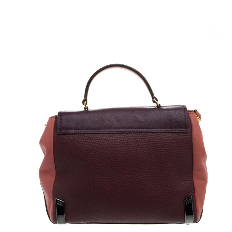 Pre Owned Marc by Marc Jacobs Tri Color Leather Sheltered Island Satchel