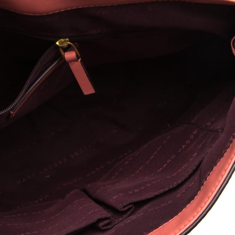 Pre Owned Marc by Marc Jacobs Tri Color Leather Sheltered Island Satchel