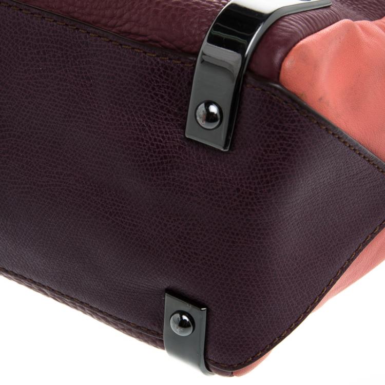 Pre Owned Marc by Marc Jacobs Tri Color Leather Sheltered Island Satchel