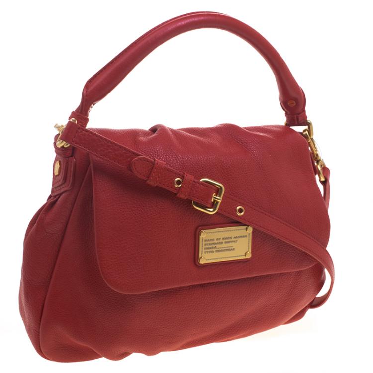 Pre Owned Marc by Marc Jacobs Red Leather Classic Q Lil Ukita Satchel