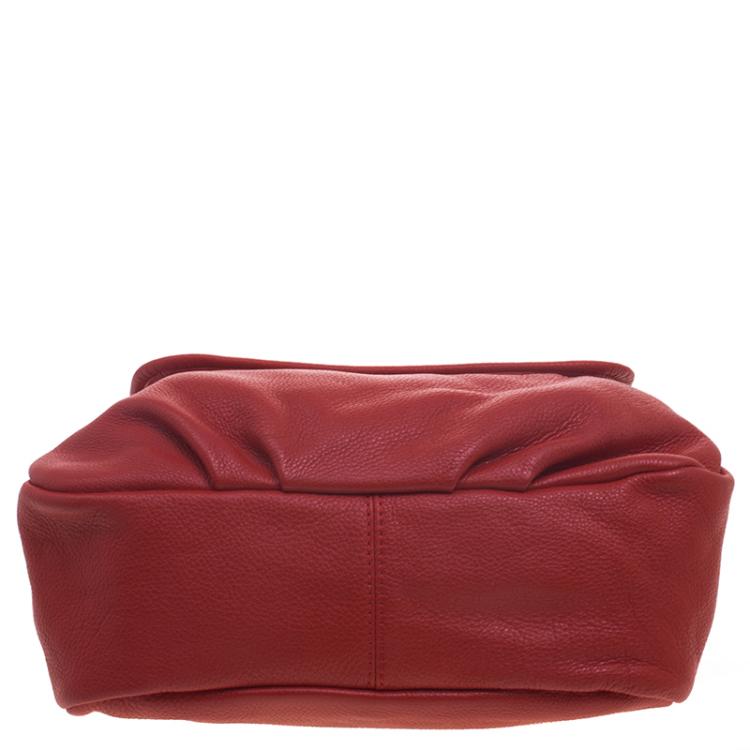 Pre Owned Marc by Marc Jacobs Red Leather Classic Q Lil Ukita Satchel