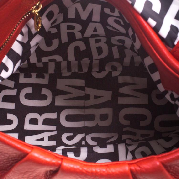 Pre Owned Marc by Marc Jacobs Red Leather Classic Q Lil Ukita Satchel