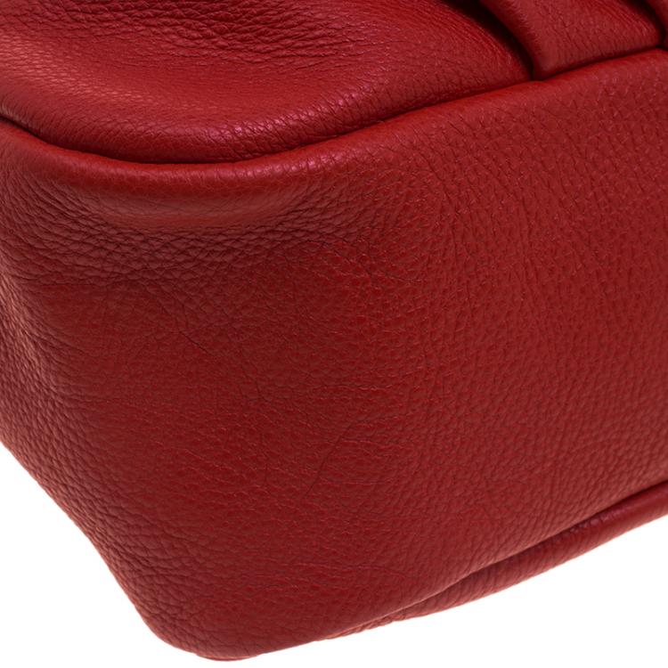 Pre Owned Marc by Marc Jacobs Red Leather Classic Q Lil Ukita Satchel