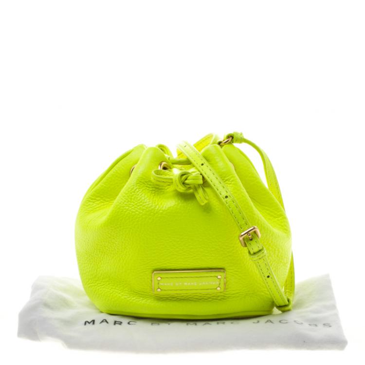 Marc By Marc Jacobs Neon Green Leather Mini Bucket Crossbody Bag Marc By Marc Jacobs Tlc