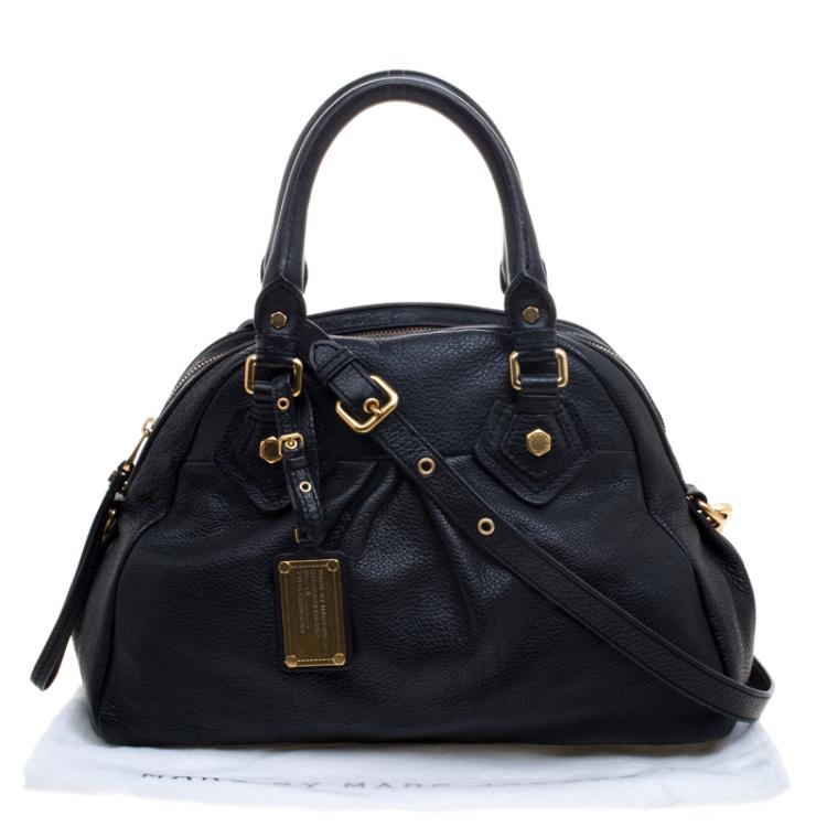 Pre Owned Marc by Marc Jacobs Black Leather Classic Q Baby Groovee Satchel