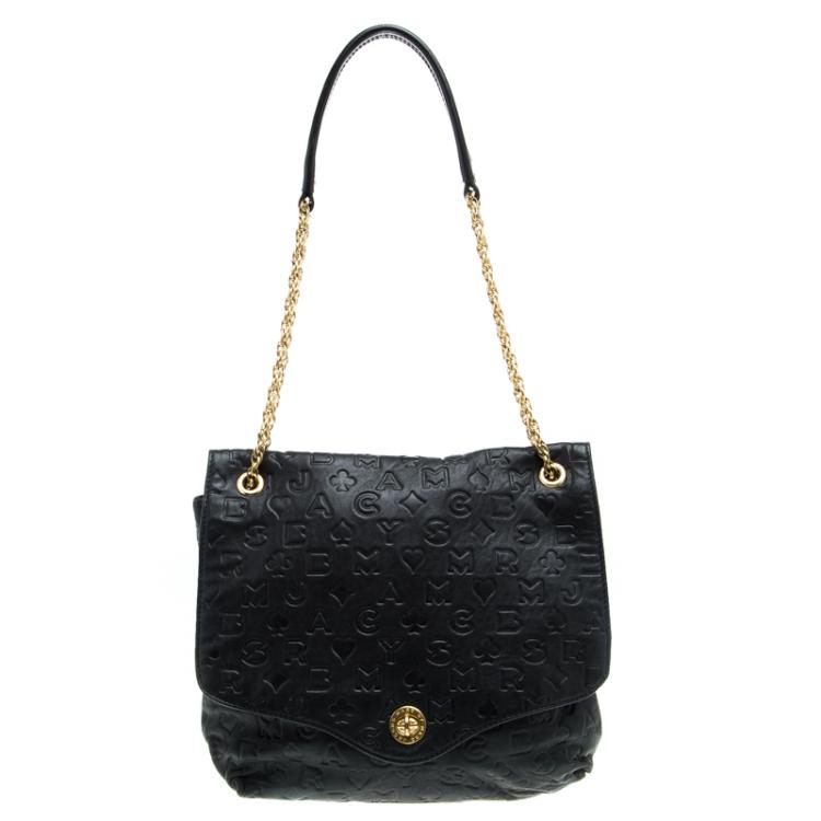 مملوكة مسبقًا Marc by Marc Jacobs Black Leather Dreamy Printed Shoulder bag