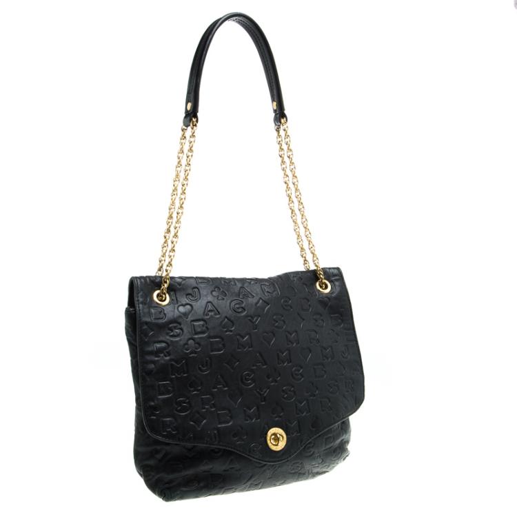 مملوكة مسبقًا Marc by Marc Jacobs Black Leather Dreamy Printed Shoulder bag