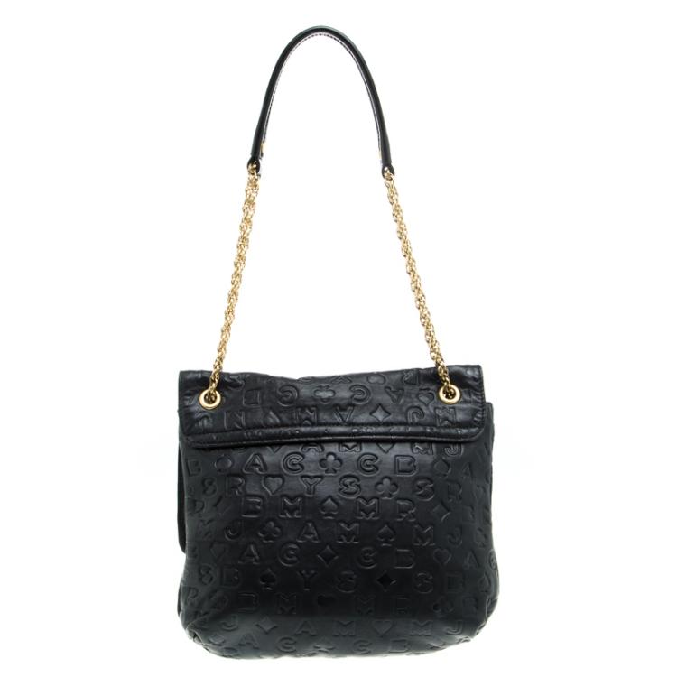 مملوكة مسبقًا Marc by Marc Jacobs Black Leather Dreamy Printed Shoulder bag